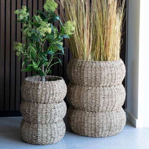 Opbergmand van zeegras, rond House Nordic Sarbas (x2)