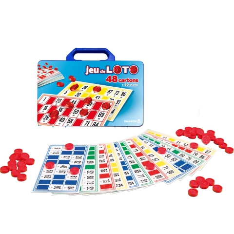 Bordspellen 48-kaarten lotto koffer Dujardin