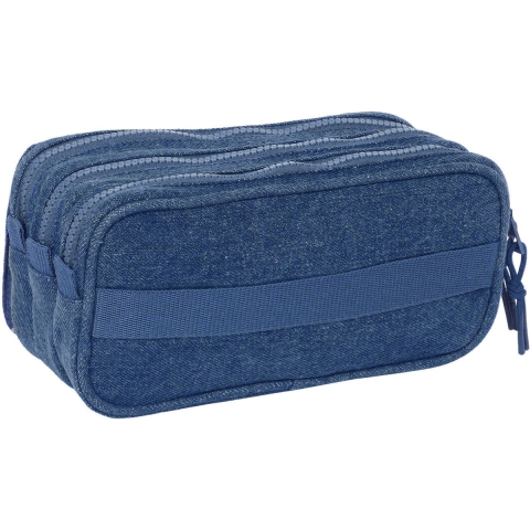 Driedubbele denim etui voor kinderen Safta Disney Donald Duck