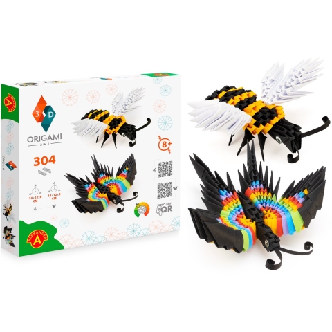 Origami 3D bij + vlinder HQ-Invento