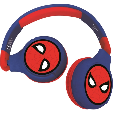 Comfortabele en opvouwbare 2-in-1 Bluetooth en bedrade hoofdtelefoon met geluidslimiet Lexibook SpiderMan