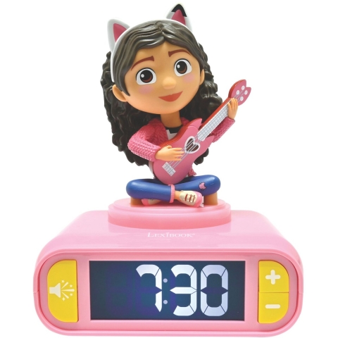 Wekker - Nachtlampje met geluidseffecten voor kinderen Lexibook Gabby et la Maison Magique