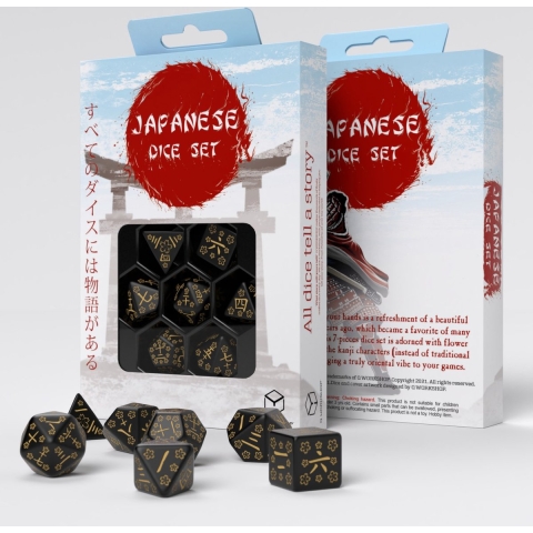 Dobbelstenen Q WORKSHOP Japonais Deep Night Firefly (x7)