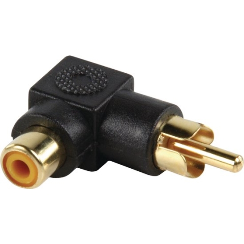 Tulp haakse audio adapter - zwart / verguld