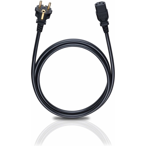 Oehlbach: Voedingskabel C13 Trapezium - 1,5 meter - Zwart