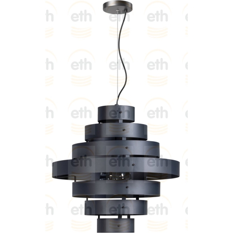 ETH Blagoon - hanglamp - Ø 50 x 210 cm - antraciet