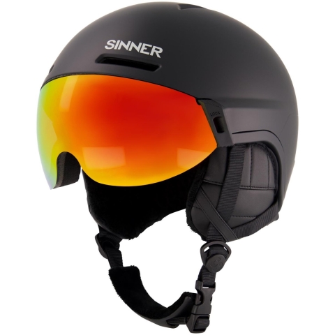 Sinner MONTBLANC VISOR skihelm zwart, 50-54 cm