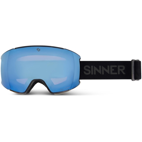 Sinner BOREAS skibril mat zwart/blauw + extra oranje S1 lens