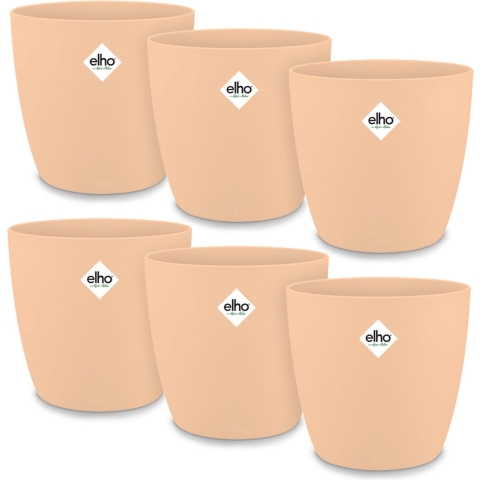 Bloempot Brussel set van 6 perzik 14x13cm 14L