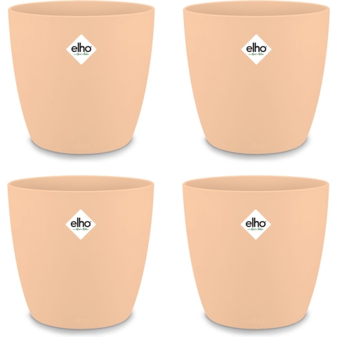 Brusselse bloempot set van 4 perzik 16x15cm 22L