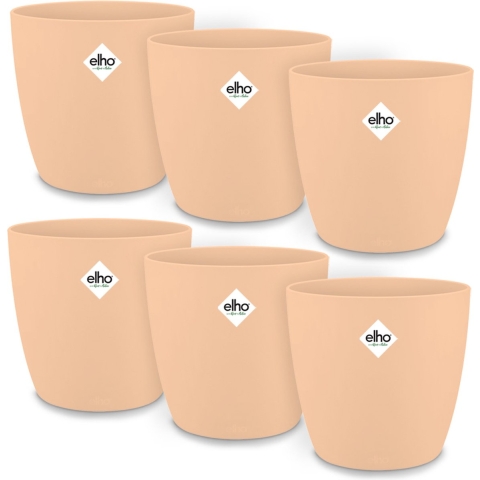 Bloempot Brussel set van 6 perzik 16x15cm 22L