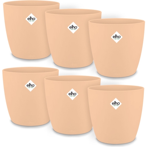 Bloempot Brussel set van 6 perzik 18x17cm 33L