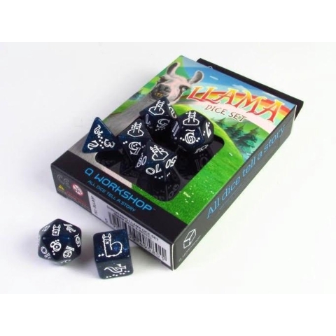 Dobbelsteen Q WORKSHOP Shimmering Llama Glittering (x7)