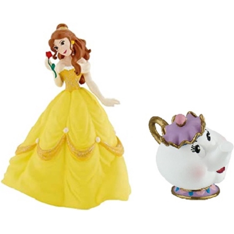 Beeldje Bullyland Disney Beauty And The Beast (x2)