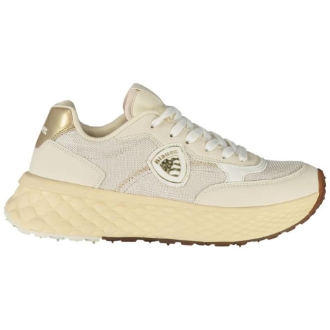 Beige Veterschoenen van Netstof
