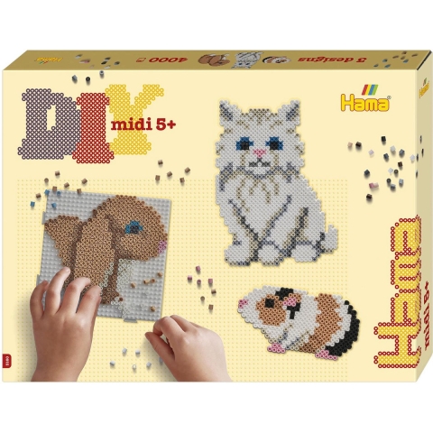 Hama Strijkkralen Midi Schattige Dieren 4000 Stuks