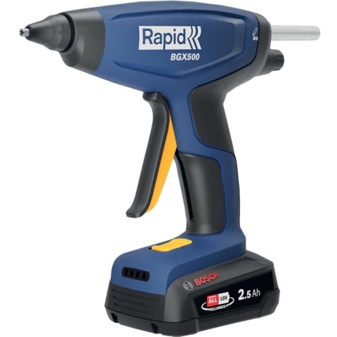 Rapid BGX500 Accu Lijmpistool | P4A 18V | 2.5 Ah accu + lader | 4 lijmpatronen 190mm | In koffer 5001514