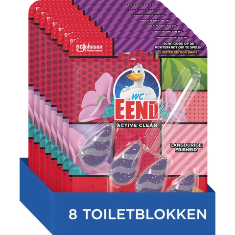 8x WC Eend Toiletblok Active Clean Tropical Adventure 38,6 gr