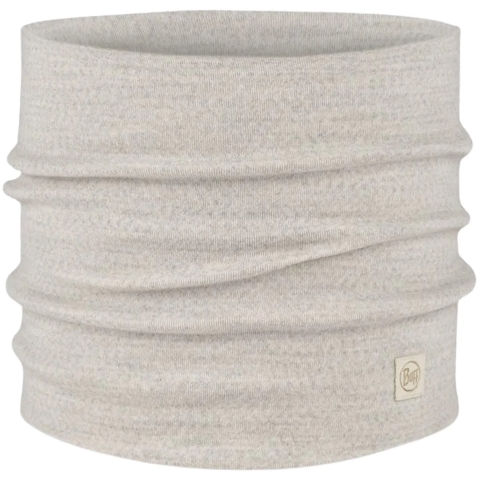 Buff Merino Heavyweight Wol nekwarmer Solid Cloud - wit