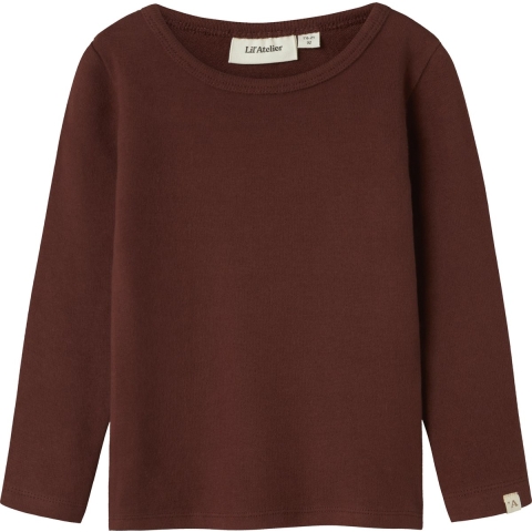 Lil' Atelier Blouse - Slank - NmfThora - Heet Chocolate - Lil Atelier - 6 jaar (116) - Shirts