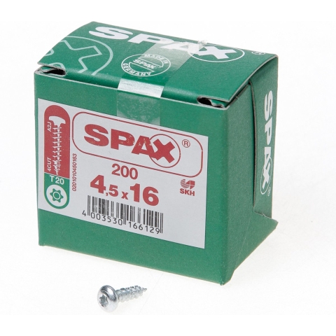 SPAX 880930140045016 R 88093 Ruko m.Spitze/T-STAR Bolkop houtschroef 4.5 mm 16 mm Torx, Binnen-T Staal Galvanisch verzinkt 1000 stuk(s)