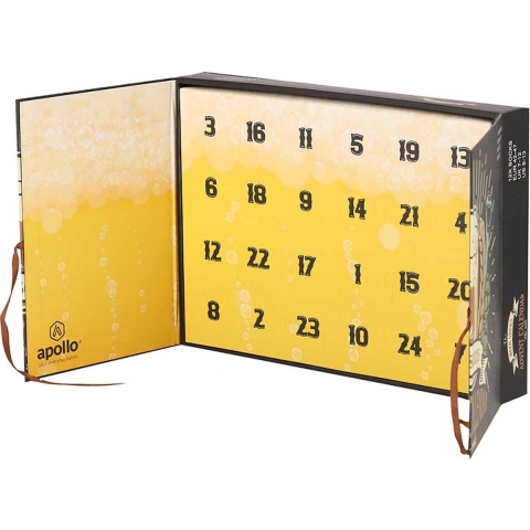 Sokken adventskalender heren bier 12 paar Apollo - Hortus