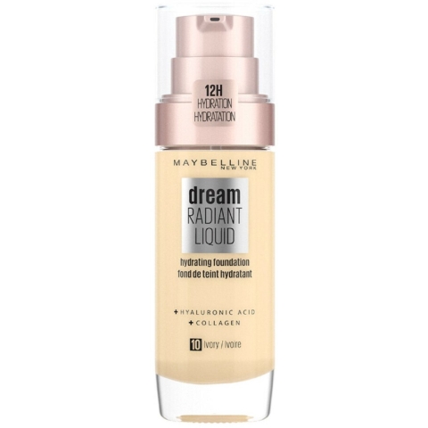2x Maybelline Dream Radiant Liquid Foundation 10 Ivory