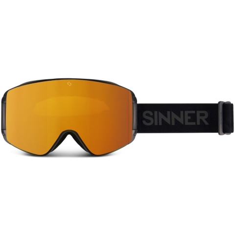 Sinner AURA skibril mat zwart/oranje + extra roze S1 lens