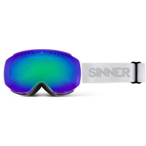Sinner EMERALD skibril mat wit/groen