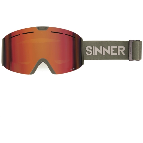 Sinner ARC MT skibril mat mosgroen/rood