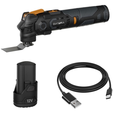 Batavia 12V Anti Vibratie Accu Multitool - Fixxpack 2.0 Set (incl. 2Ah accu&USB-C oplaadkabel)