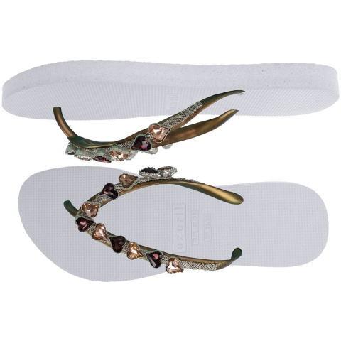 Uzurii Heart bronze wit