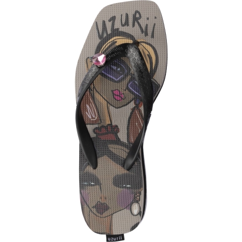 Uzurii Beach printed stella mid heel -