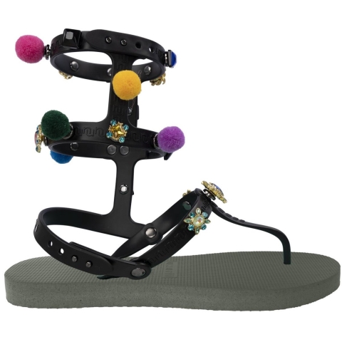 Uzurii Mystique pompom legergroen