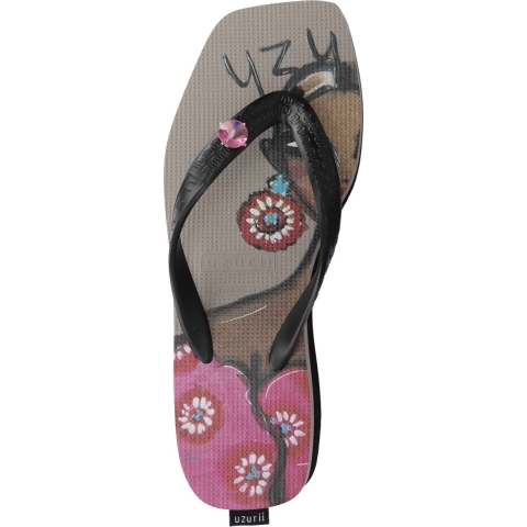 Uzurii Beach printed claudia mid heel -