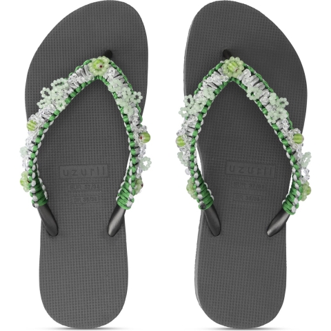 Uzurii Macrame green blossom zwart