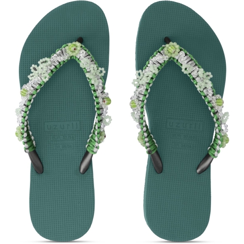 Uzurii Macrame green blossom bosgroen