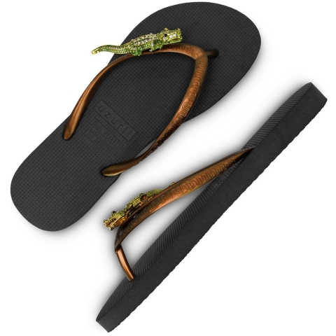 Uzurii Green crocodile switch zwart