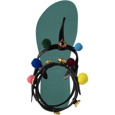 Uzurii Mystique pompom bosgroen