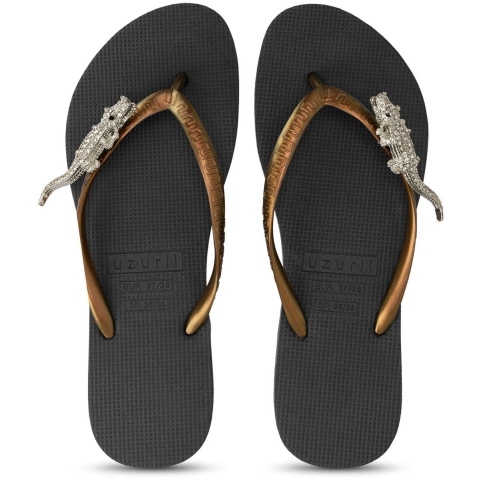 Uzurii Silver crocodile switch zwart