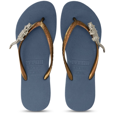 Uzurii Silver crocodile switch marineblauw