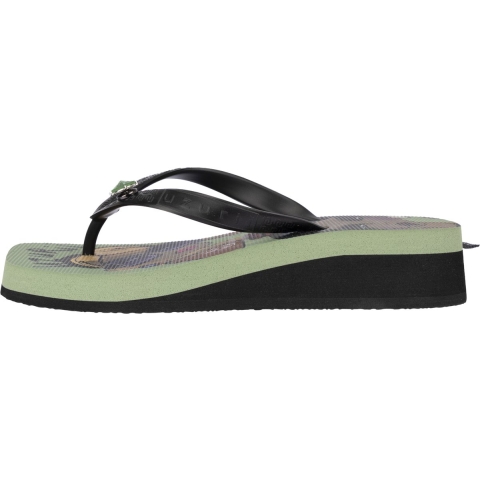 Uzurii Beach printed stella mid heel groen