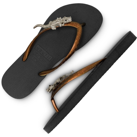 Uzurii Silver crocodile switch zwart