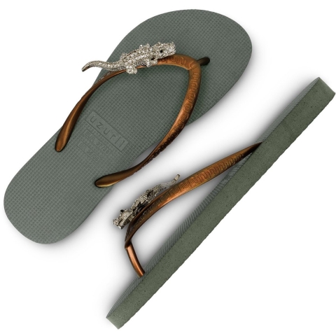 Uzurii Silver crocodile switch legergroen