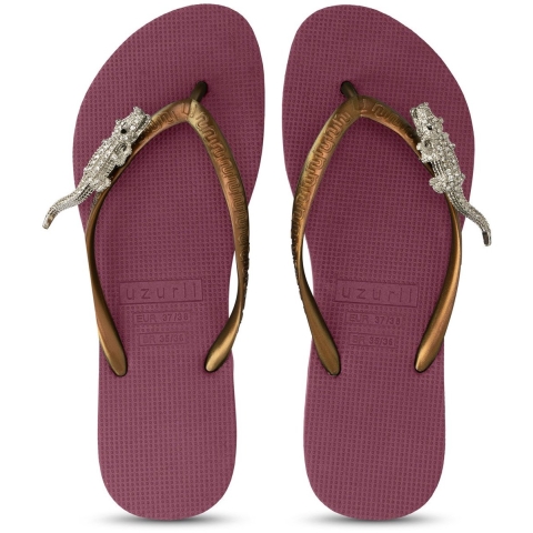 Uzurii Silver crocodile switch robijn