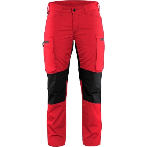 Blåkläder Dames Service werkbroek Stretch 71591845 | Rood/Zwart | Maat 48 - 7330509499221