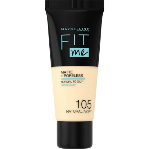 2x Maybelline Fit Me Matte + Poreless Foundation 105 Natural Ivory