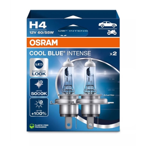 Osram Automotive 4062172387415 Halogeenlamp Cool Blue Intense H4 55 W 12 V