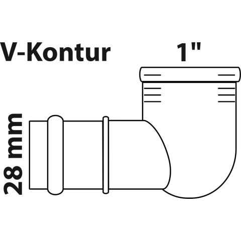 Kirchhoff Roodmessing overgangshoek 90°, blank, 28 mm x 1"IT, 1 socket, (P4090g) - 988621755