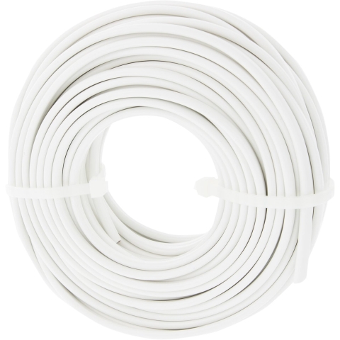 Q-Link Huishoudsnoer | Plat | Belastbaar tot 1200W | 2 x 0.75 mm² | 20 m | Wit - 03.030.73